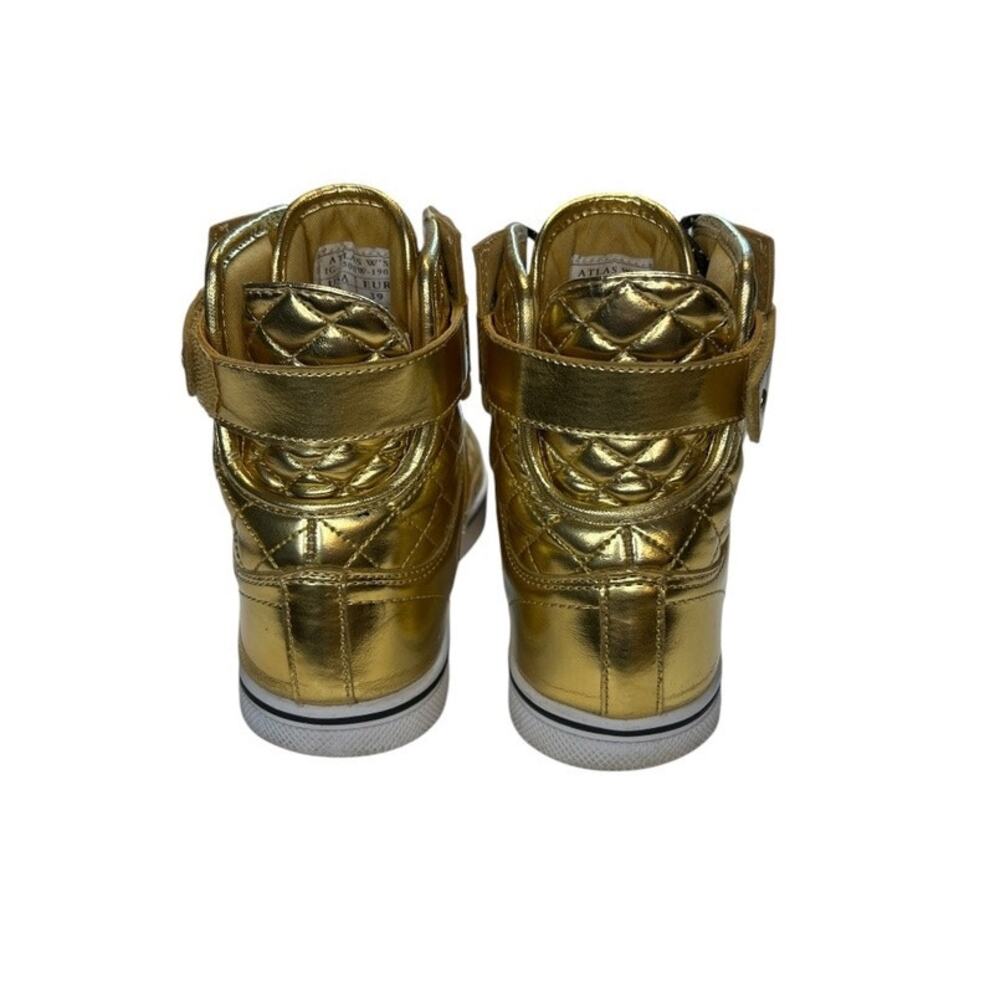 Vlado Atlas High Top Women's Gold Metallic Lace Up Fashion Sneakers Shoes Size 8 - Picture 8 of 15